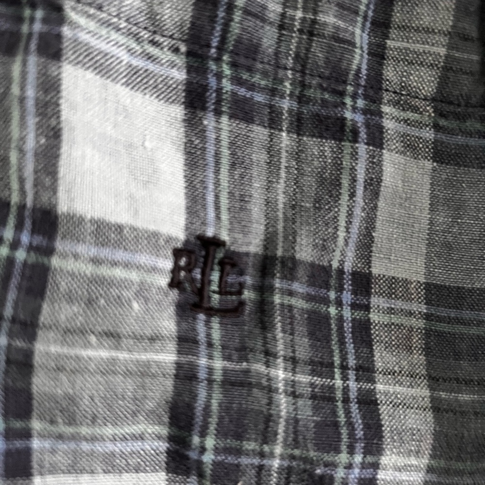 Lauren Ralph Lauren Plaid Button-Up Shirt l 10 - Picture 3 of 4